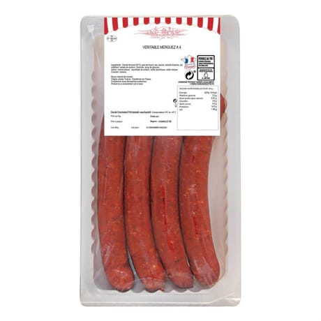 Véritable merguez x4 fe 300g charculor
