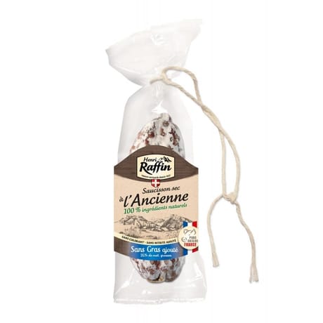 Henri raffin saucisson sec réduit en matière grasse 200g