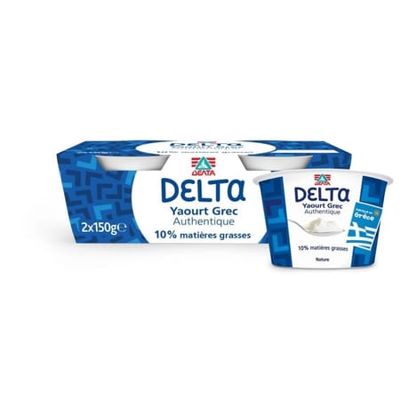 Delta yaourt grec 10% matière grasse 2x150g