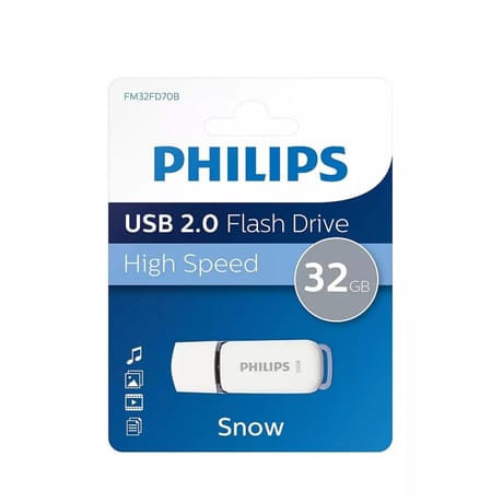 Philips clé usb 32 gb snow grise FM32FD70B-00