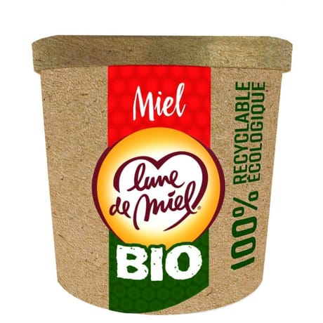 Lune de miel miel de fleurs bio pot carton 750g
