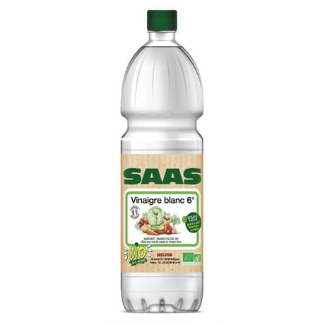 Saas vinaigre d'alcool blanc cristal bio 6° 1l