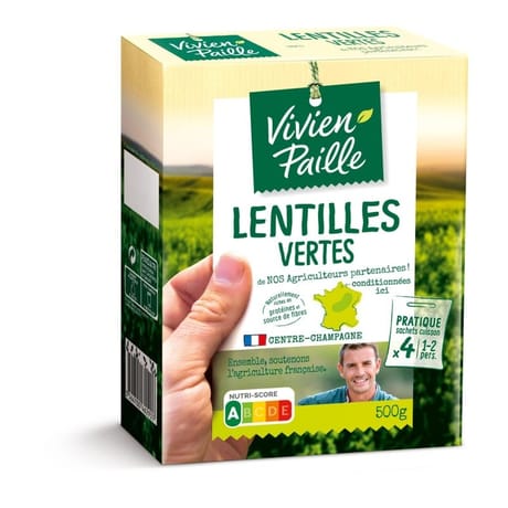 Vivien paille lentilles vertes (4x125g) 500g