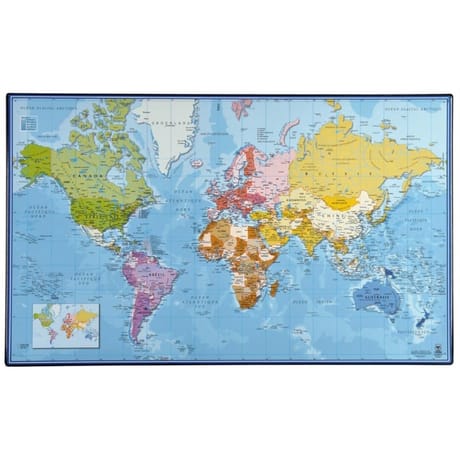 Sous main carte du monde 595X365mm