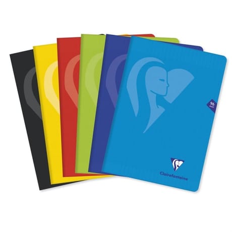 Clairefontaine cachier piqure 210x297 96 pages seyes 7 couleurs assortis