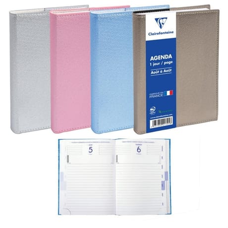 Clairefontaine agenda perle 400pages 12x17cm
