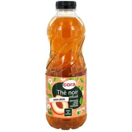 Cora thé noir pêche 1l