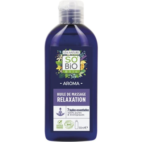 Huile de massage relaxation anti-stress bio 100ml so bio