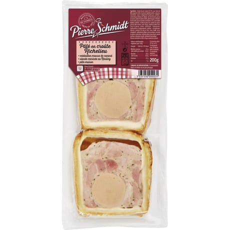 Pierre schmidt pâté en croûte Richelieu 2 tranches 200g