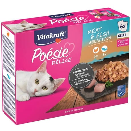 Vitakraft multipack poésie délice gelée viande & poisson 510g