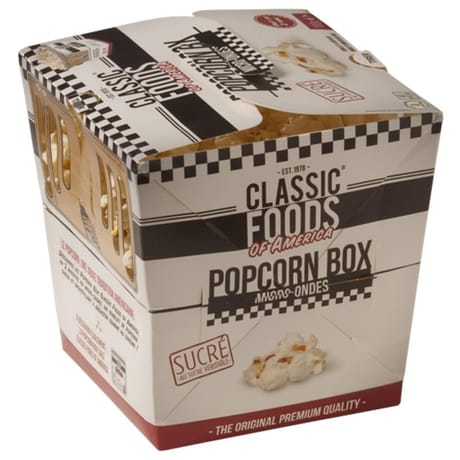 Classic foods popcorn box sucré