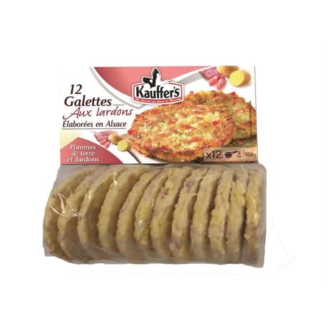 Kauffer's 12 galettes de pommes de terre au lardons 804g