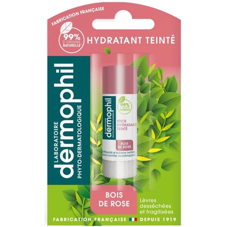 Dermophil stick levres hydratant teinte bois de rose
