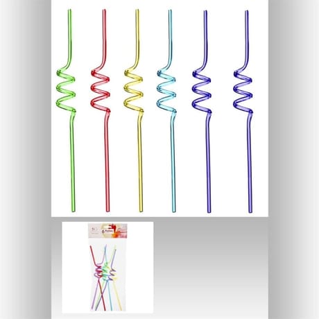 Pailles tourbillons x6
