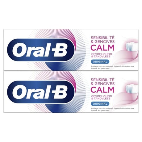 Oral-b dentifrice sensibilité & gencives calm original lot de 2 x 75ml