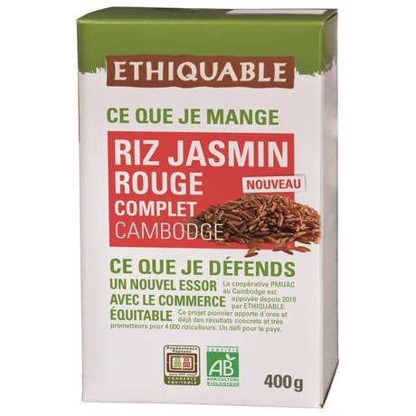 Ethiquable riz rouge complet du Cambodge bio 400g