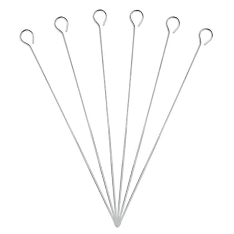 6 brochettes chrom. 35cm