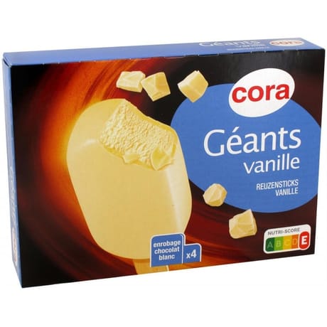 Cora 4 bâtonnets chocolat blanc 308g