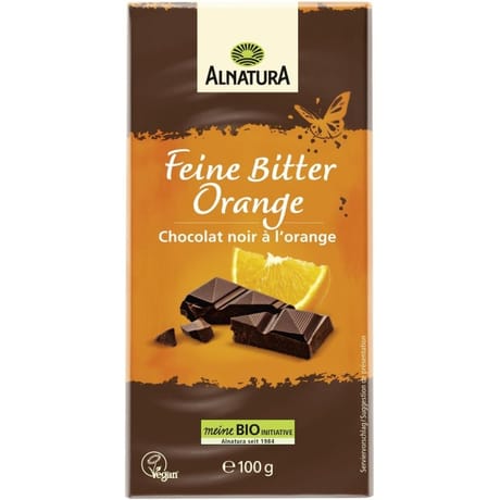 Alnatura chocolat noir à l'orange  bio 100g