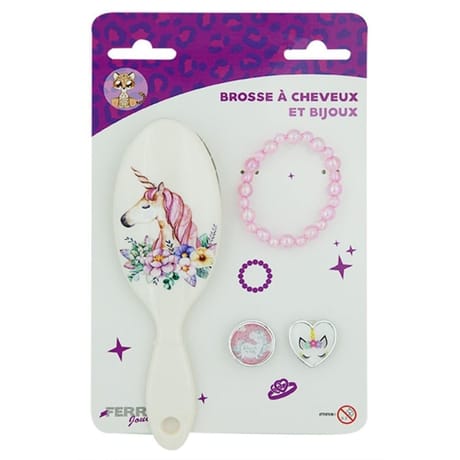 Brosse à cheveux + bijoux