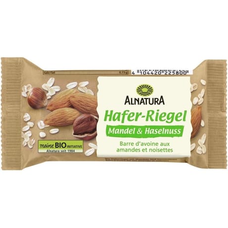 Alnatura barre d'avoine aux amandes et noisettes bio 60g