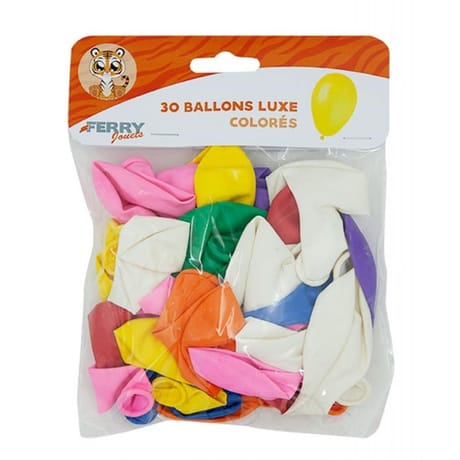 30 ballons luxe colorés