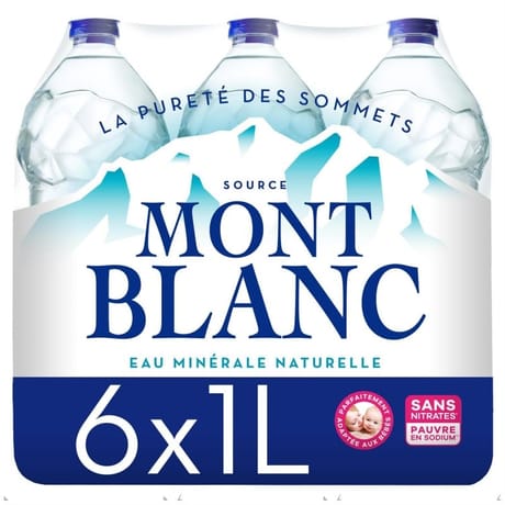 Mont Blanc eau minérale naturelle 6x1l