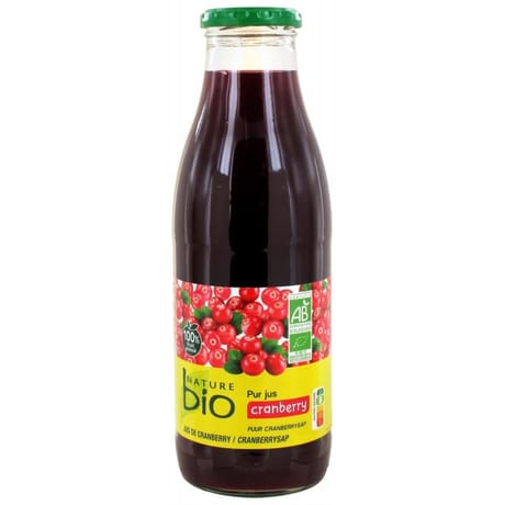 Nature bio pur jus cranberry bocal 75cl
