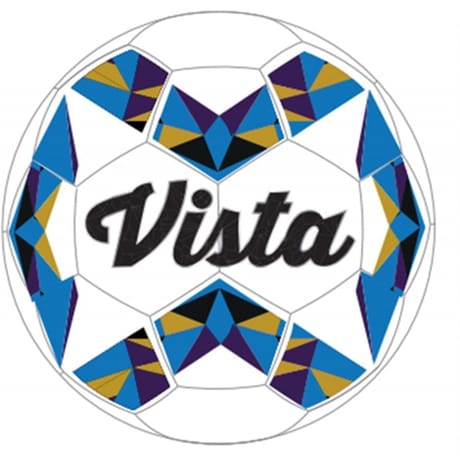Ballon football duarig vista or et bleu T5