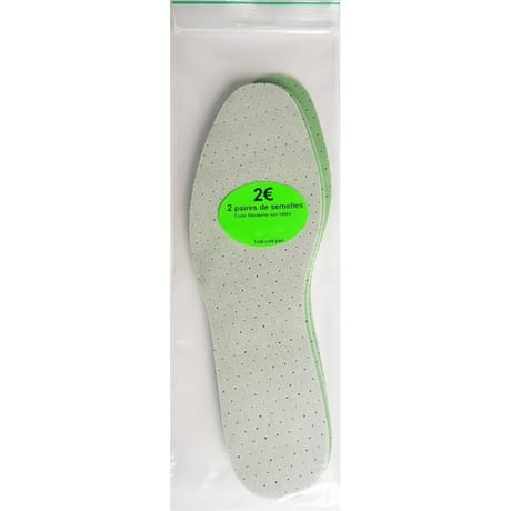 De Clermont lot de 2 paires de semelles latex mousse 38/39