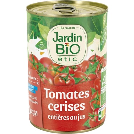 Jardin bio étic tomates cerises bio conserve métallique 240g