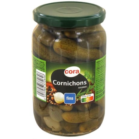 Cora cornichons fins 360g