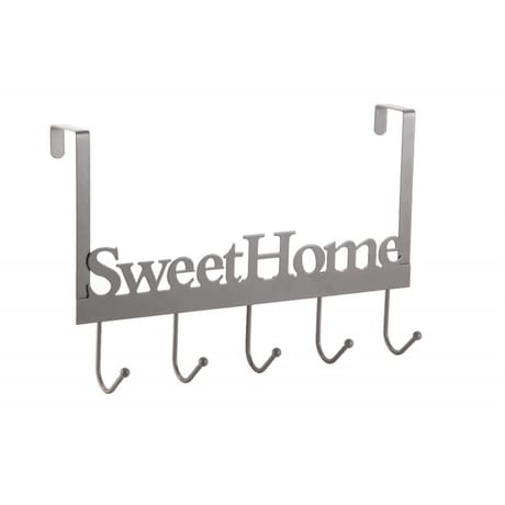 Patère de porte 5 têtes métal sweet home