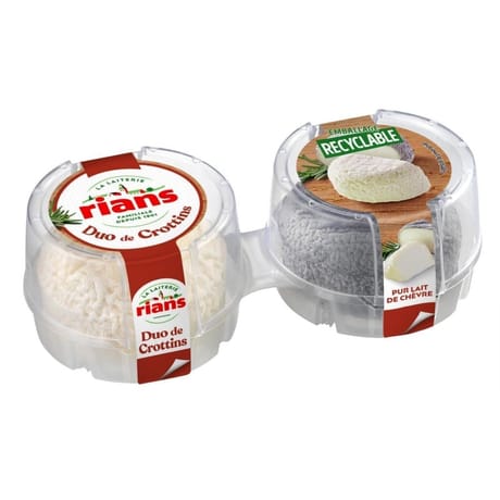 Rians le crottin duo nature et cendré 2x60g