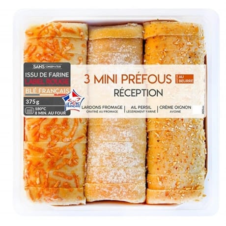3 mini pains prefou "reception", 375gr