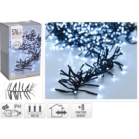 Guirlande ext "boa" 576 led blanc froid
