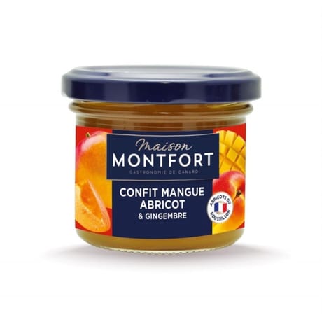 Maison montfort confit de mangue Alphonso abricot du Roussillon et gingembre cuit 110g