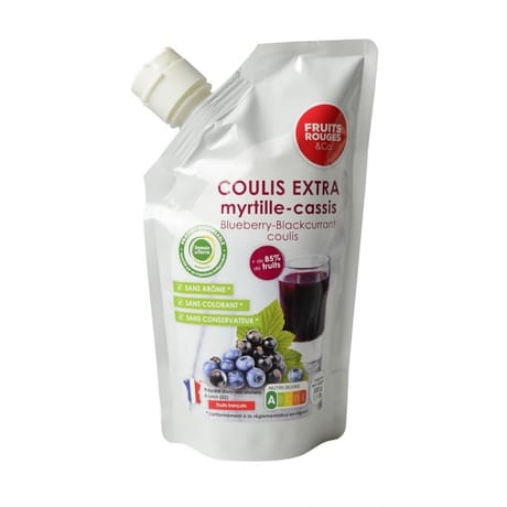 Coulis de fruits myrtille cassis 500ml