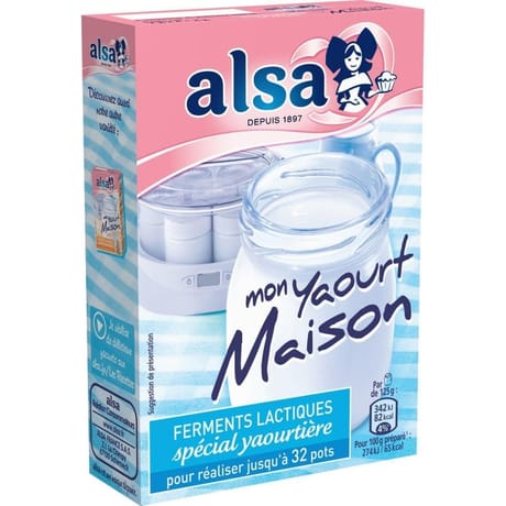 Alsa préparation pour yaourt maison 4 sachets 8g