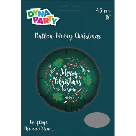 Ballon mylar merry christmas 45cm