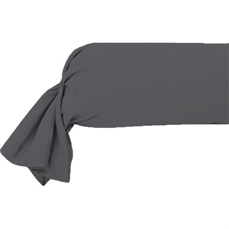 Taie de traversin 85x185 "uni 57 fils gris carbone"