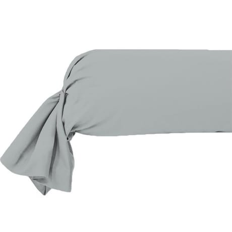 Taie de traversin 85x185 "uni 57 fils gris perle"