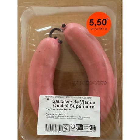 Saucisse de Viande Supérieure 400g