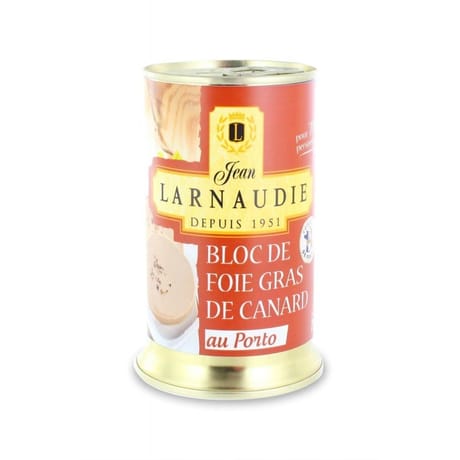 Jean Larnaudie bloc de foie gras de canard France au porto 350g