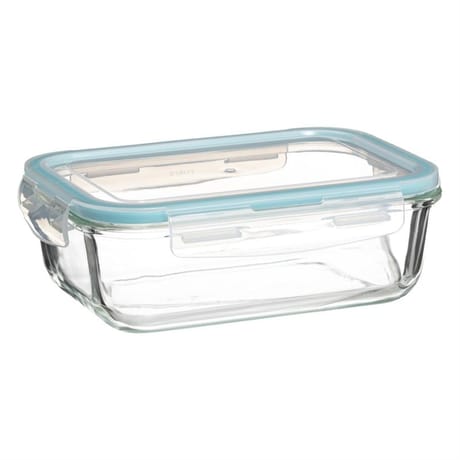 Boîte de conservation en verre rectangulaire 1.18 L avec couvercle plastique