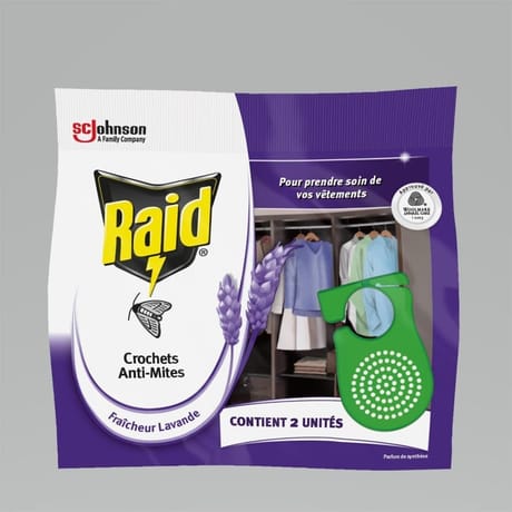 Raid 2 crochets anti-mites lavande