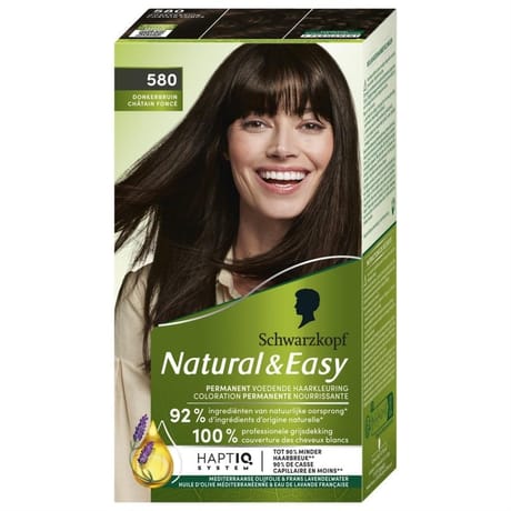 Schwarzkopf natural & easy coloration permanente 580 châtain foncé