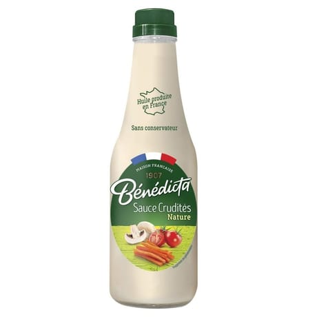 Benedicta sauce crudités nature flacon verre 735g