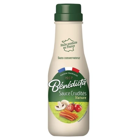 Benedicta sauce crudités nature flacon verre 290g