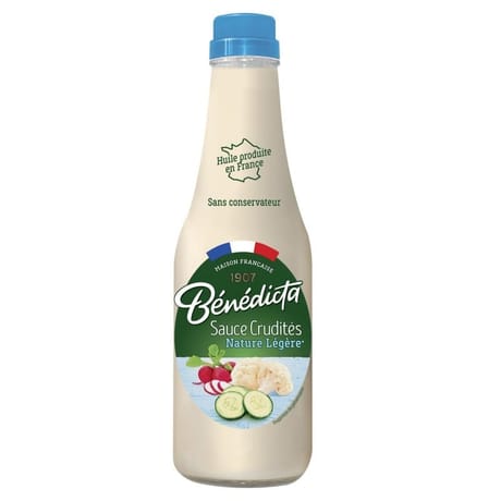 Benedicta sauce crudités nature légère flacon verre 745g